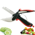 Stainless Steel Multipurpose Kitchen Smart Scissor Cutter 2 In 1 With Cutting Board